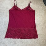 White House | Black Market Lace Cranberry Tank Cami. Size Large Photo 7