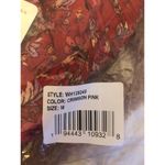 Band of Gypsies  NWT Red Floral Smocked Crop Top Short Sleeve Size M Photo 1