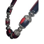 Massive Heavy Vintage Indian Ethnic Tribal Chunky Statement Necklace Red Photo 8
