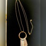 C 1946  long necklace fringe gold tone vintage Photo 9