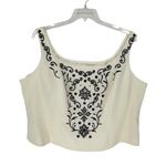 Dress Barn  NWT Vintage Womens Embroidered Tank & Blazer Jacket‎ 2Pc Set Off White Photo 8