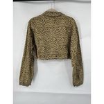 Windsor  Animal Print‎ Cropped Lightweight Jacket Women Medium Brown Boho Preppy Photo 1