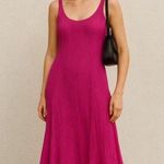 Newport News Vintage Hot Pink Silk Crinkle Slip Dress – Size 10 Y2K Photo 0