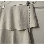 Likely  Dress Women 4 White Strapless Ruffle‎ Overlay Bodycon Sheath Midi Slit Photo 7