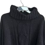 Seven7  Chenille Sweater Black Size XL Cowl Neck Oversized Knit Super Soft NWT Photo 2