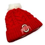New Era Ohio State Buckeyes Pom Cuff Cable Knit Beanie Winter Hat | OS | Red Photo 0