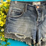 Free People  Distressed Look and Raw Hem Denim Shorts Photo 1