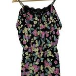 Decree Black Pastel Floral Cold Shoulder Romper M Photo 0