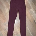 Athleta  Burgandy Ribbed 7/8 Leggings Athletic Size Medium Photo 1