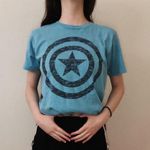 Marvel blue captain america  shirt Photo 1