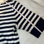 Banana Republic Navy and White Striped Short Sleeve Dress with Tie Waist In XXS Blue Photo 7