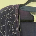 Alex Evenings Size 18 Navy Rhinestone 2 Piece Dress Jacket Set Formal Occasion Photo 7