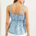 Anthropologie NWT  Porridge denim marble dye surplice tank top L Photo 1
