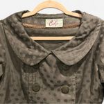 Vintage 50s Two Piece Brown Polka Dot Print Dress And Jacket Peter Pan Collar Size XS Photo 7