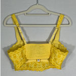 Free People  Ezra Embroidered Eyelet Bralette Yellow Women's Size Medium Photo 3