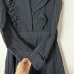 The Shirt Rochelle Behrens black ruffled Stella Short Cotton dress size Small Photo 5