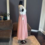 Women’s Ivory Lace Top Pink Chiffon V Photo 2