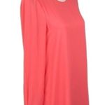 BCBGMAXAZRIA “Ashton” faux wrap chiffon midi dress in “coral reef”. XS/Tall. EUC Photo 4