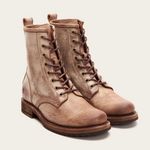 Frye Veronica Rustic Lace Up Leather Combat Boots Photo 0