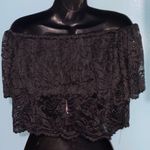 5for$20 tops sale Black lace off shoulder crop top Photo 1