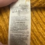 Old Navy NWT Cable Knit Crew Popcorn Sweater, wool blend mustard Sz M, 23” p2p Photo 6