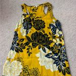 CAbi Floral Yellow and Navy Sleeveless Top Photo 2