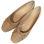 Schutz Arissa Women's Leather & Raffia Slip On Square Toe Ballet Flats Sz 9 NWB Photo 4