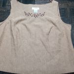 Sag Harbor  Embroidered Tan Women's Top Photo 10