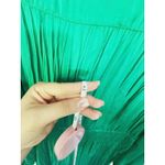 Estelle Emerald Green Shirred Long Sleeve Satin Pleated Dress 2X Holiday Event Photo 8