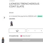 LIONESS  trench coat Photo 1