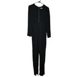 Reformation Mayhem Jumpsuit Black Lenzing Viscose Rayon Plunge Neckline Size 4 Photo 2