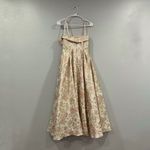 Mac Duggal  68928 Pink White Strapless Floral Brocade Midi Dress sz 2 Photo 6