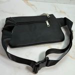 Unisex Black‎ Faux Leather Crossbody Sling Bag Adjustable Strap Travel Pouch Black Photo 3