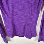 Lululemon 5 Mile Long Sleeve Heathered Regal Plum Soft Cotton Thumbholes Size 4 Photo 3