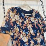 J.Crew  Womens Blue Antique Floral 100% Silk Mini Shift Dress Size XS Photo 2