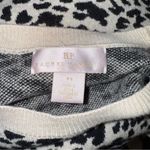 Rachel Parcell  Leopard Print Sweater Black Cream Size XS Photo 2