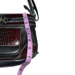 Brighton Alligator Print Shoulder Purse β Brown & Black Leather Photo 10