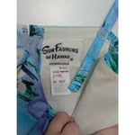 Vintage 60s Sun Fashions of Hawaii Floral Faux Wrap Maxi Dress Tank Honolulu 12 Blue Photo 3