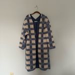 Baltic Born Blue & Cream Plaid Breckenridge Long Sherpa Jacket Photo 1