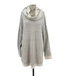 Free People Free‎ People Beach Gray Cowl Neck Split Back Oversized Sweatshirt Size Medium Photo 2
