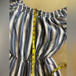 Hollister π¦ Off-The-Shoulder Striped Romper blue/white stripes one piece size S Photo 11