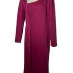 Black Halo Akasha long sleeve leg split Gown in Ruby Red sz 10 Photo 2