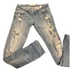 Abercrombie & Fitch Light Blue Distressed Boyfriend Jeans Photo 0