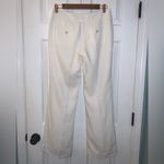 Loft  White Mid Rise Linen Wide Leg Women's Pants Photo 2