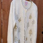 Vintage Basic Editions Holiday‎ Cardigan Sweater Gold Size XL Photo 3