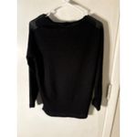 ZARA W&B Semi Sheer Black Textured High Low Top S No Care Tag Classic Preppy Photo 7