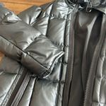 Emporio Armani Jeans Womens Black Hooded Duck Down Puffer Coat Jacket Size Large Photo 14