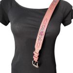 Vintage Leegin Silver Creek Collection Tapestry Floral Genuine Leather Belt Photo 2