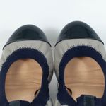 J.Crew  Mila Ballet Flat Shoes Cap Toe‎ Gray Navy Womens Size 9 Photo 6