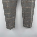 H&M Dress Pants Women's Size 8 Houndstooth Plaid Mid Rise Black Gray White Tan Photo 2